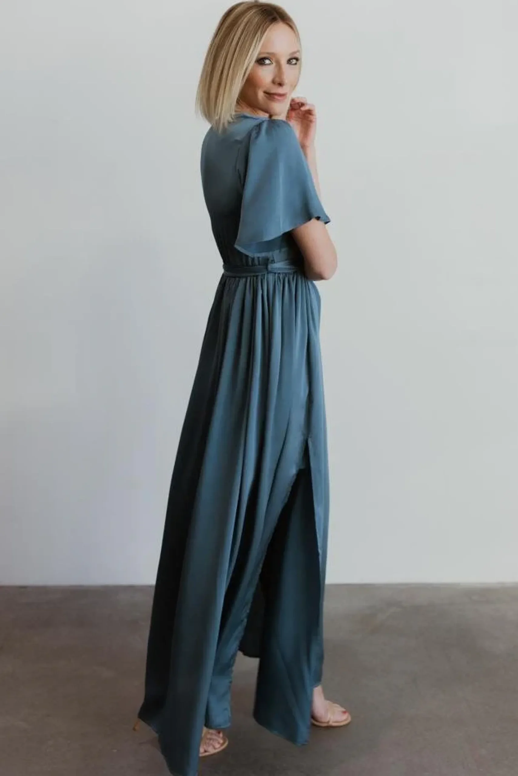 Baltic Born maxi dresses|WEDDING SUITE|Sicily Satin Maxi Dress | Blue