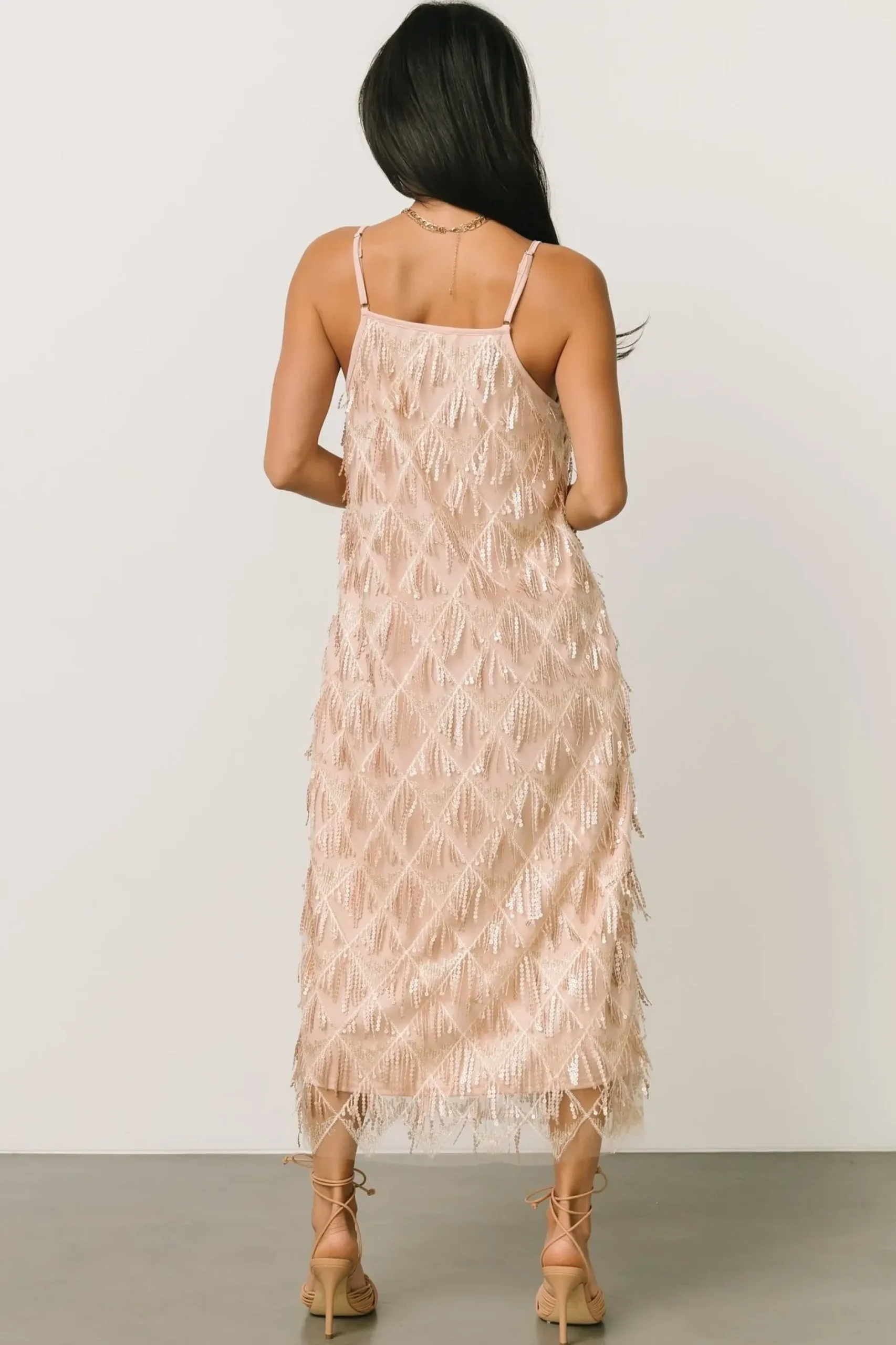 Baltic Born embellished + sequined|Sidney Sequin Dress | Gold