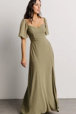 Baltic Born WEDDING SUITE|wedding guest|Sierra Sweetheart Maxi Dress | Dusty Olive
