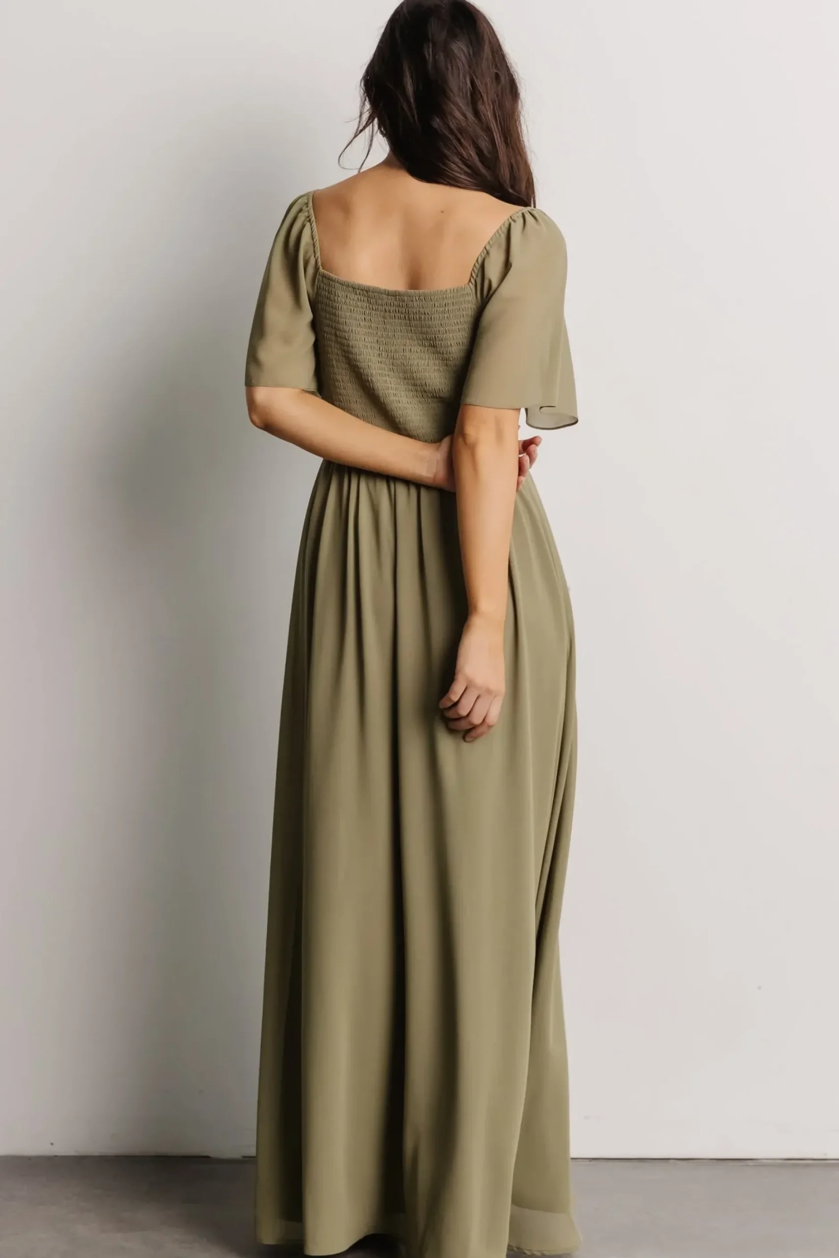 Baltic Born WEDDING SUITE|wedding guest|Sierra Sweetheart Maxi Dress | Dusty Olive