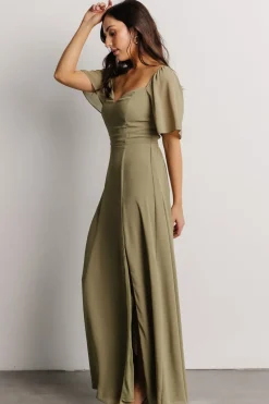 Baltic Born WEDDING SUITE|wedding guest|Sierra Sweetheart Maxi Dress | Dusty Olive