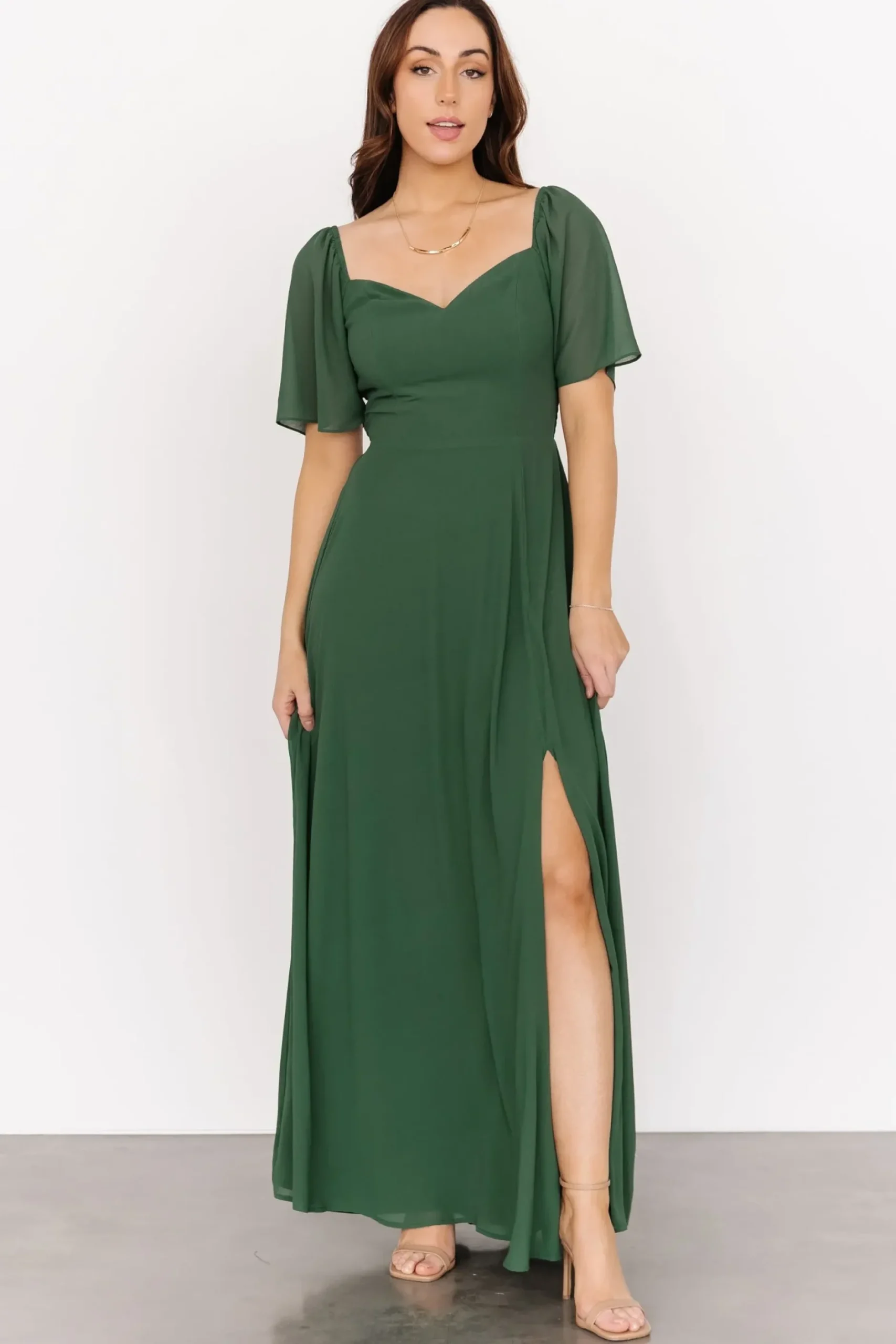 Baltic Born WEDDING SUITE|wedding guest|Sierra Sweetheart Maxi Dress | Evergreen