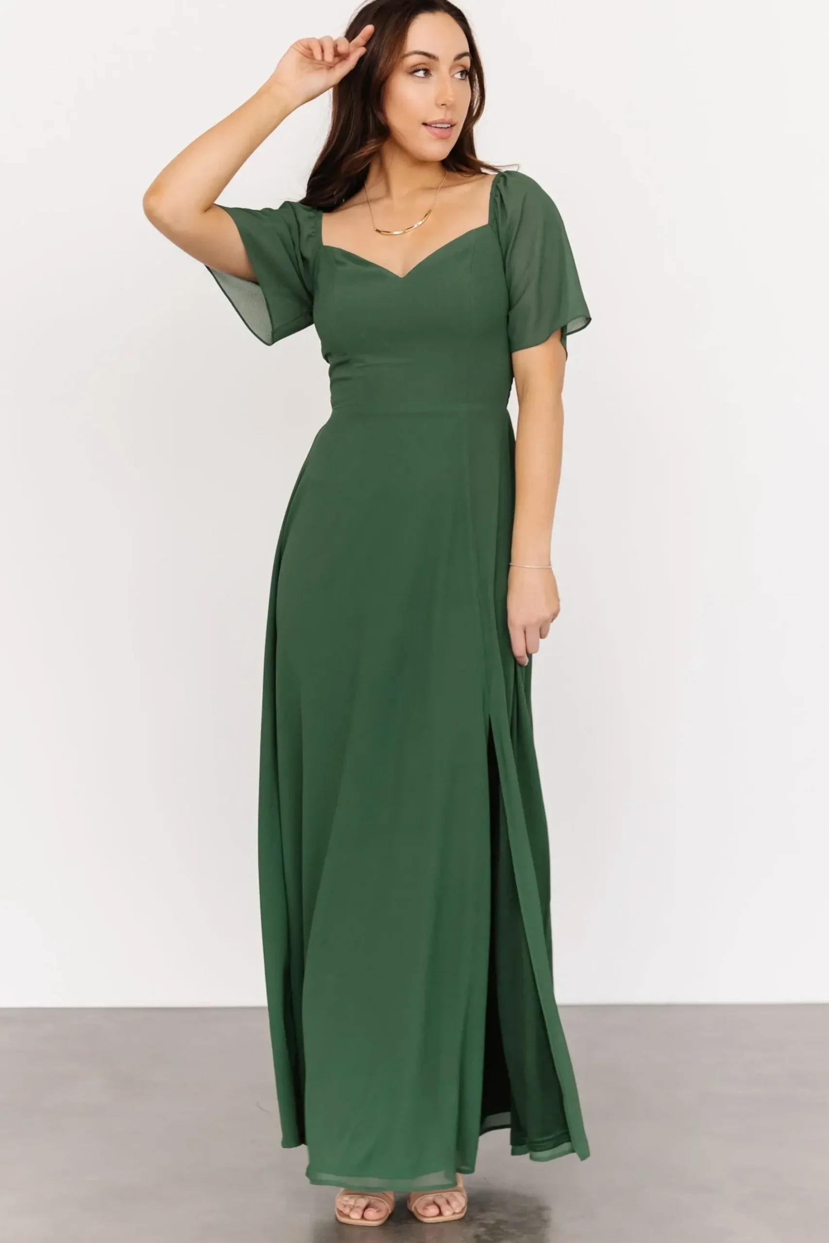 Baltic Born WEDDING SUITE|wedding guest|Sierra Sweetheart Maxi Dress | Evergreen