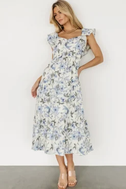 Baltic Born COMING SOON|Sorrento Ruffle Dress | Blue Floral
