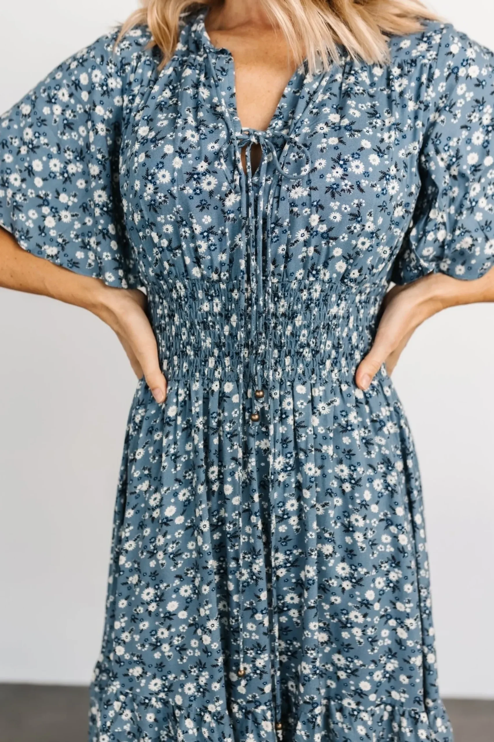Baltic Born midi dresses|bump friendly|Spell Boho Midi Dress | Blue Floral