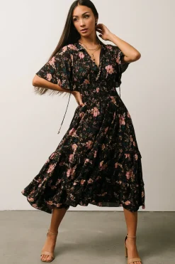 Baltic Born midi dresses|bump friendly|Spell Boho Midi Dress | Midnight Garden