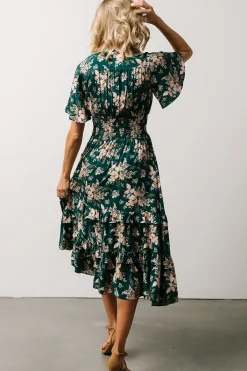 Baltic Born midi dresses|bump friendly|Spell Boho Midi Dress | Topaz + Blush Floral