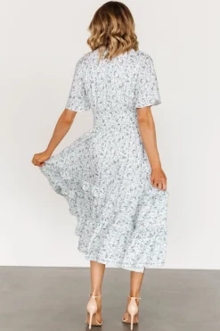 Baltic Born midi dresses|bump friendly|Spell Boho Midi Dress | White + Sage
