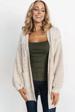 Baltic Born sweaters|cardigans|Spencer Chunky Knit Cardigan | Oatmeal