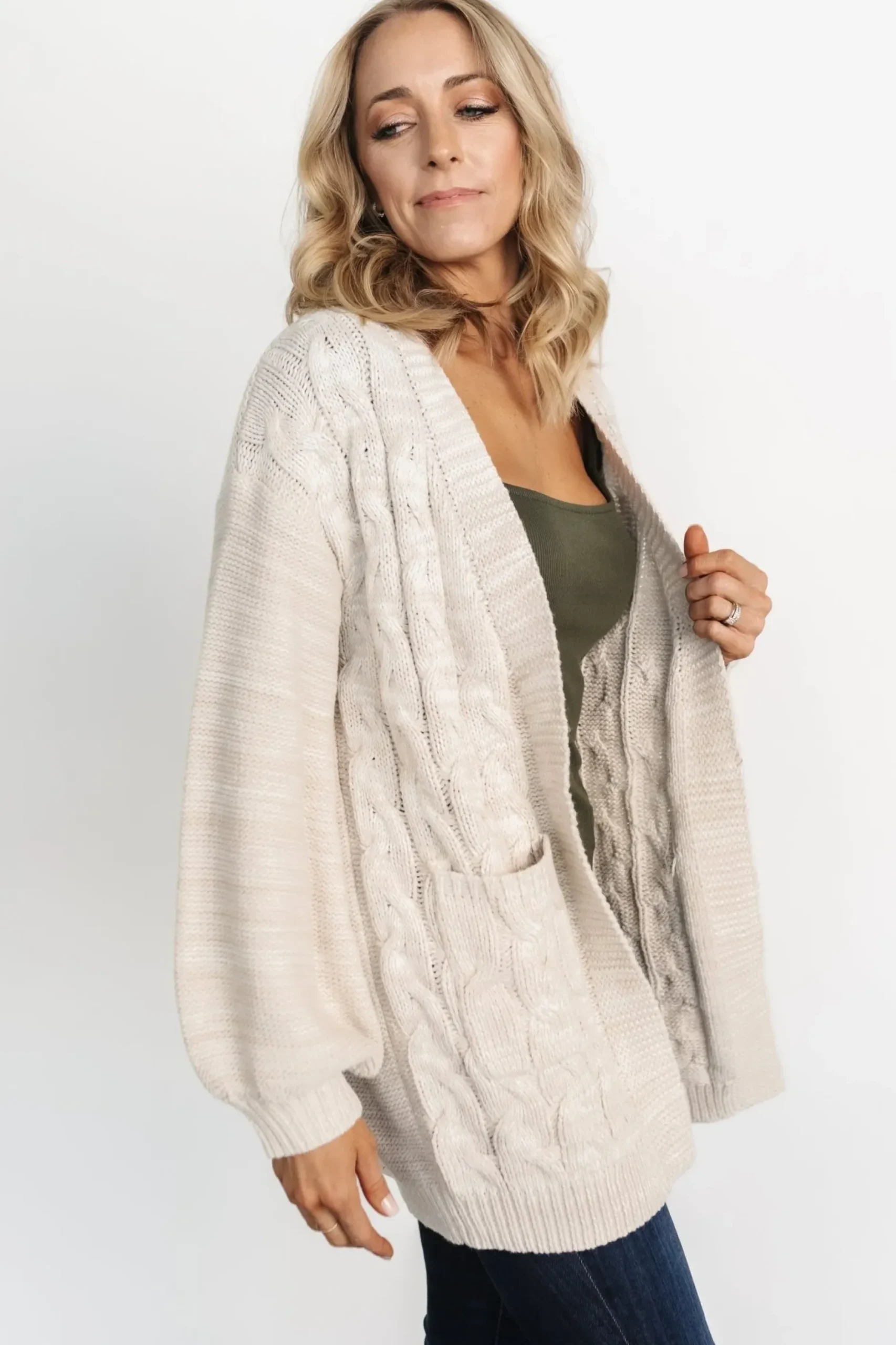 Baltic Born sweaters|cardigans|Spencer Chunky Knit Cardigan | Oatmeal