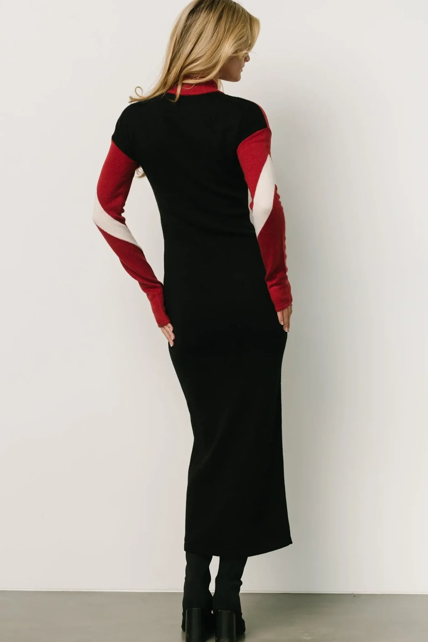 Baltic Born TOPS|sweaters|Squires Sweater Dress | Red + Black
