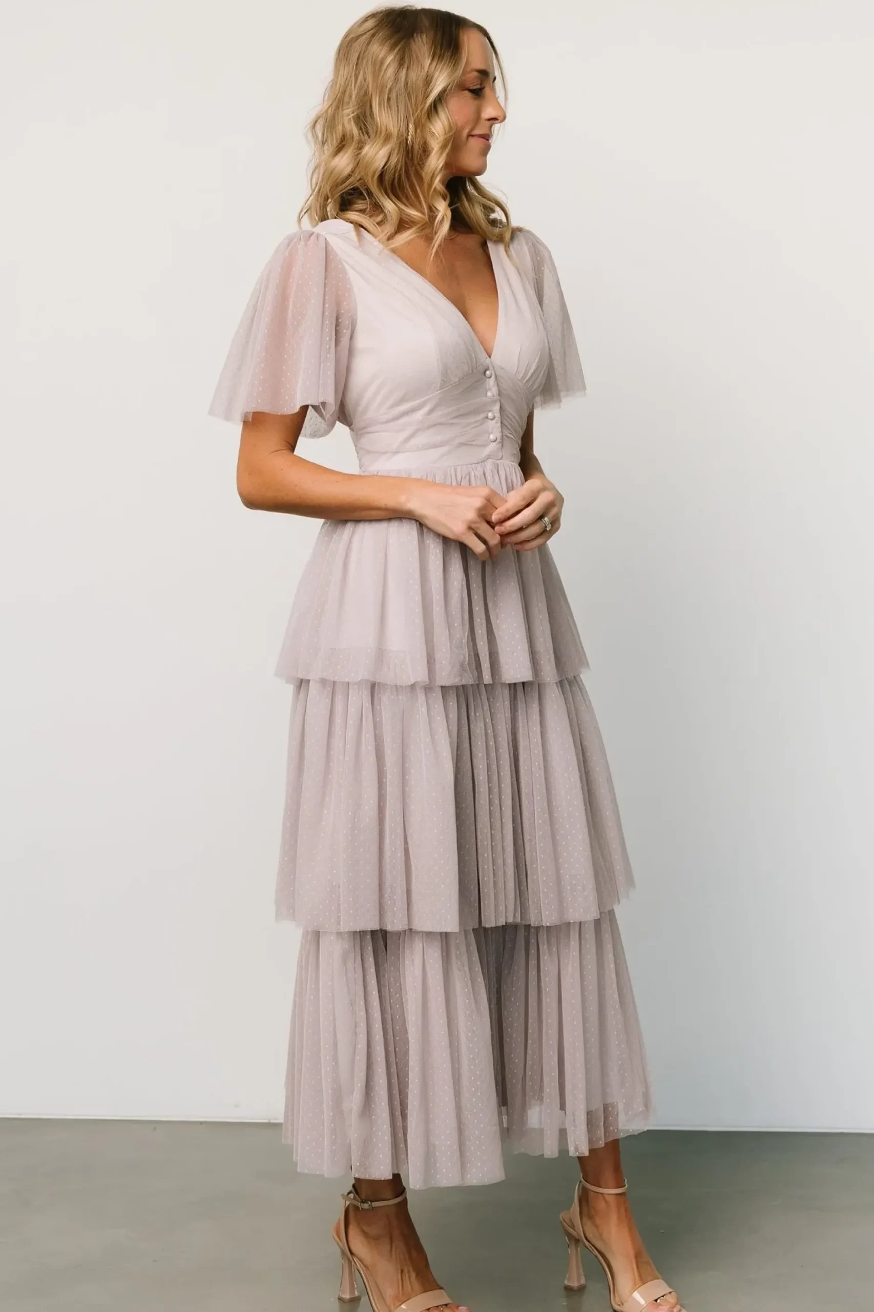 Baltic Born COMING SOON|Starlet Tiered Maxi Dress | Vintage Gray