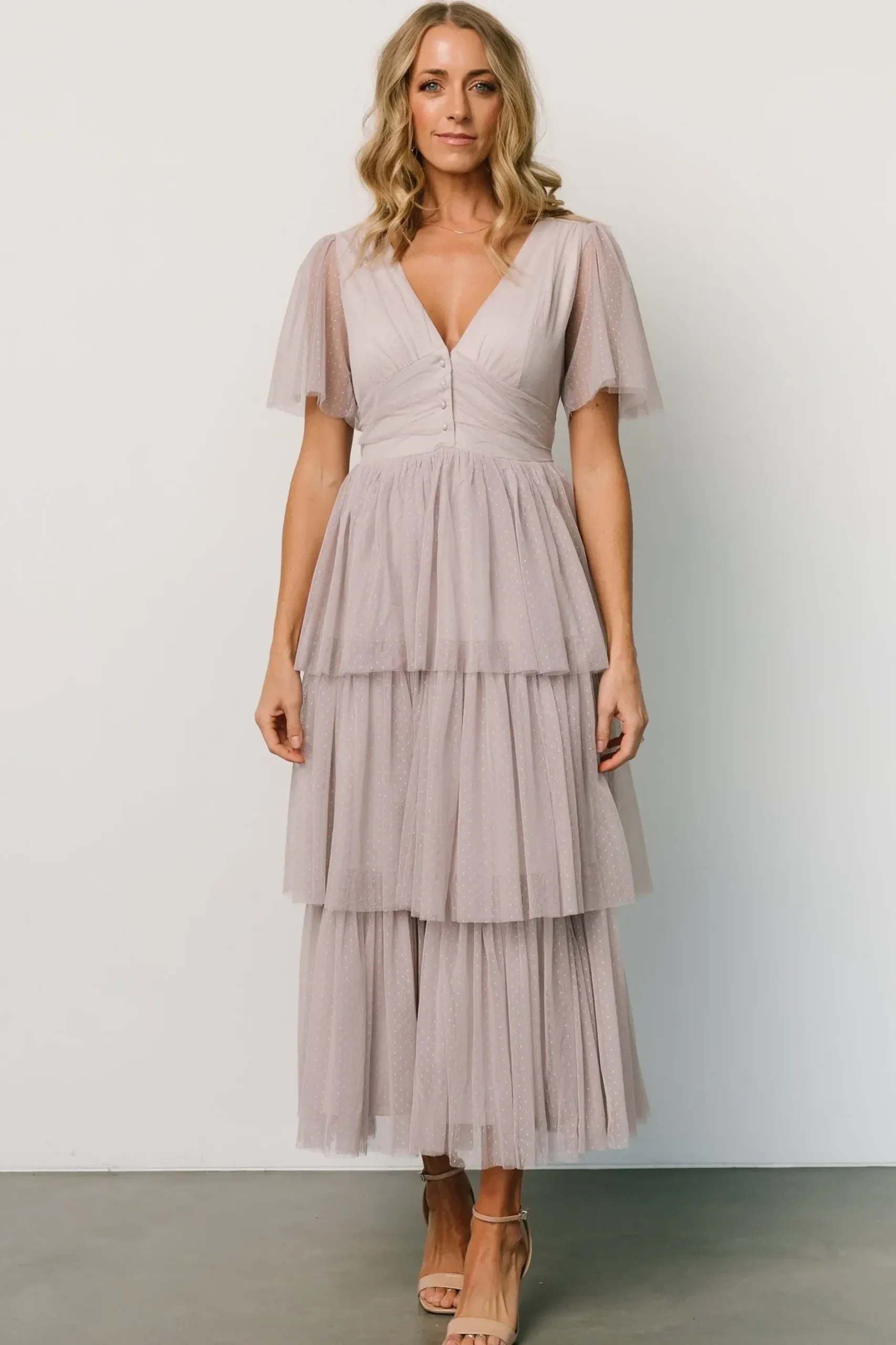 Baltic Born COMING SOON|Starlet Tiered Maxi Dress | Vintage Gray