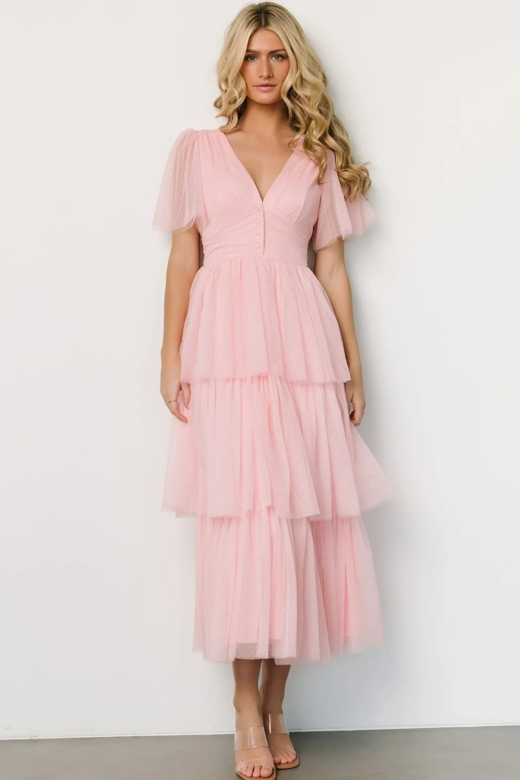 Baltic Born COMING SOON|Starlet Tiered Maxi Dress | Blush
