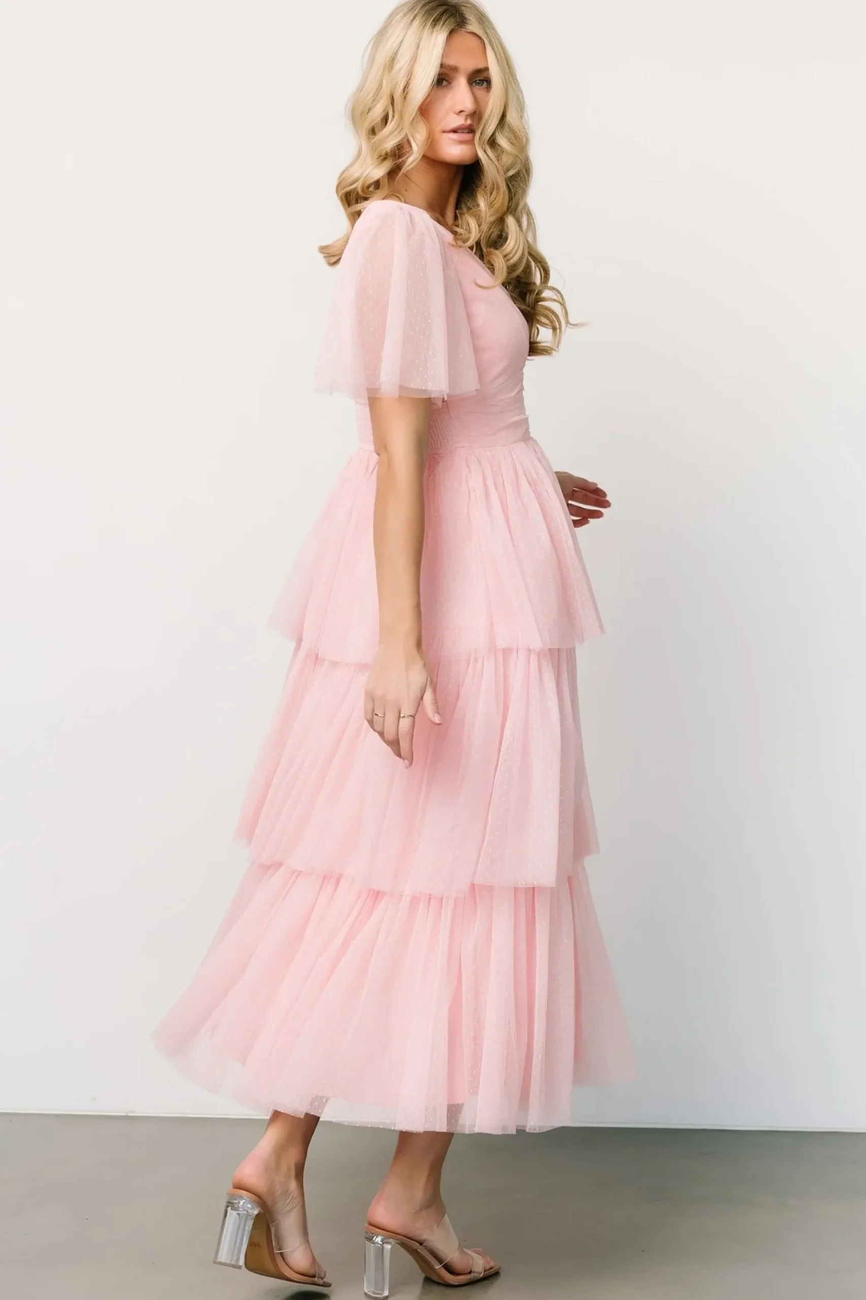 Baltic Born COMING SOON|Starlet Tiered Maxi Dress | Blush