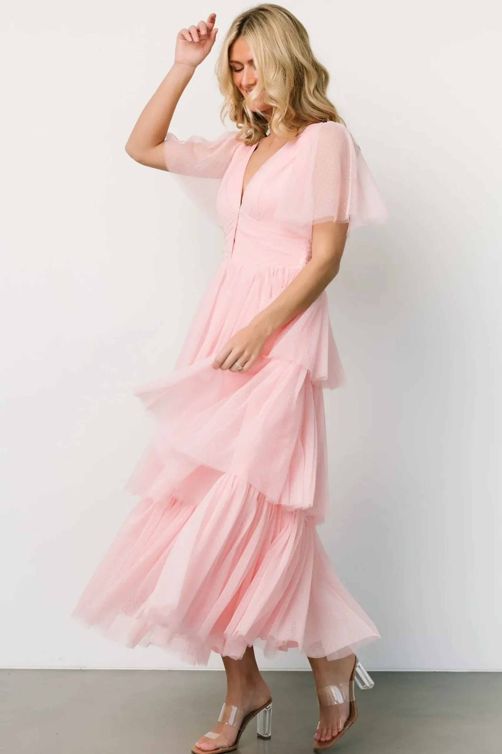 Baltic Born COMING SOON|Starlet Tiered Maxi Dress | Blush