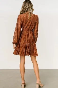Baltic Born short dresses|Stefan Lace Short Dress | Cinnamon