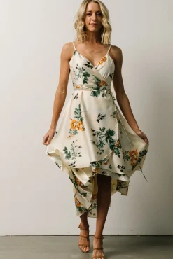 Baltic Born SALE|Steffi Tulip Wrap Dress | Ivory Floral