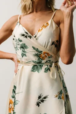 Baltic Born SALE|Steffi Tulip Wrap Dress | Ivory Floral