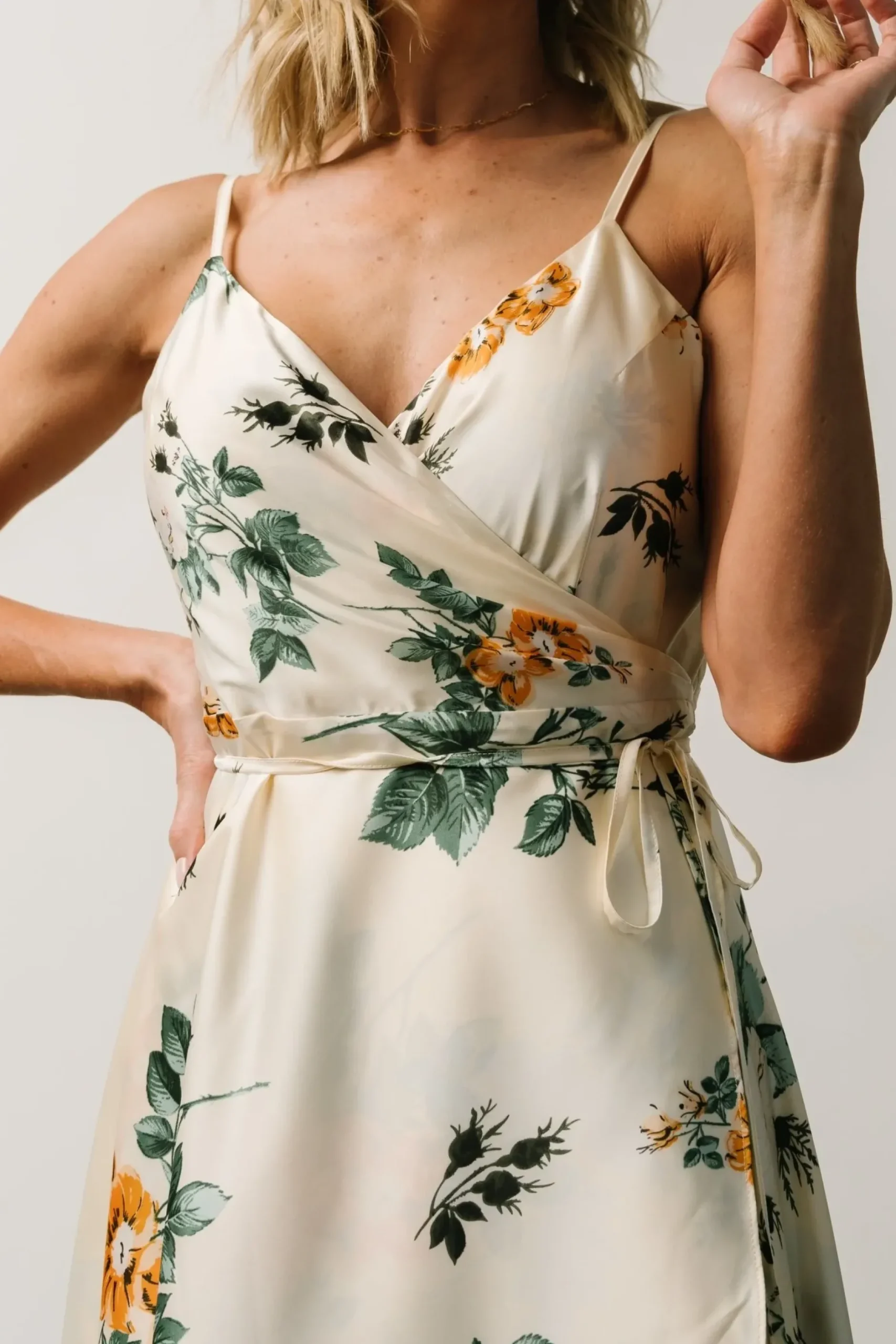 Baltic Born SALE|Steffi Tulip Wrap Dress | Ivory Floral