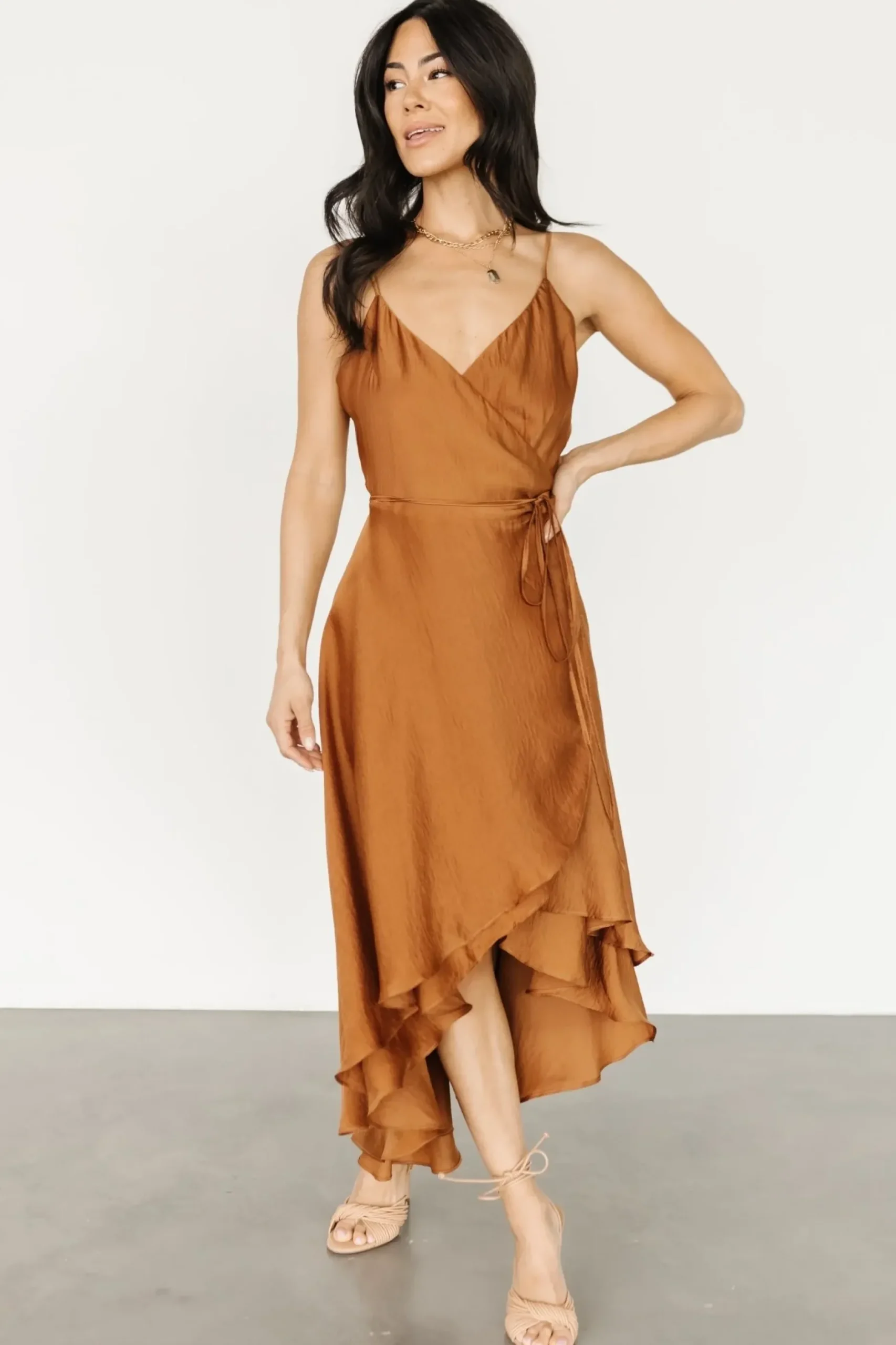 Baltic Born SALE|Steffi Tulip Wrap Dress | Bronze