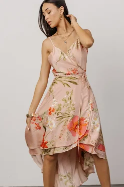 Baltic Born SALE|Steffi Tulip Wrap Dress | Pink Multi Floral