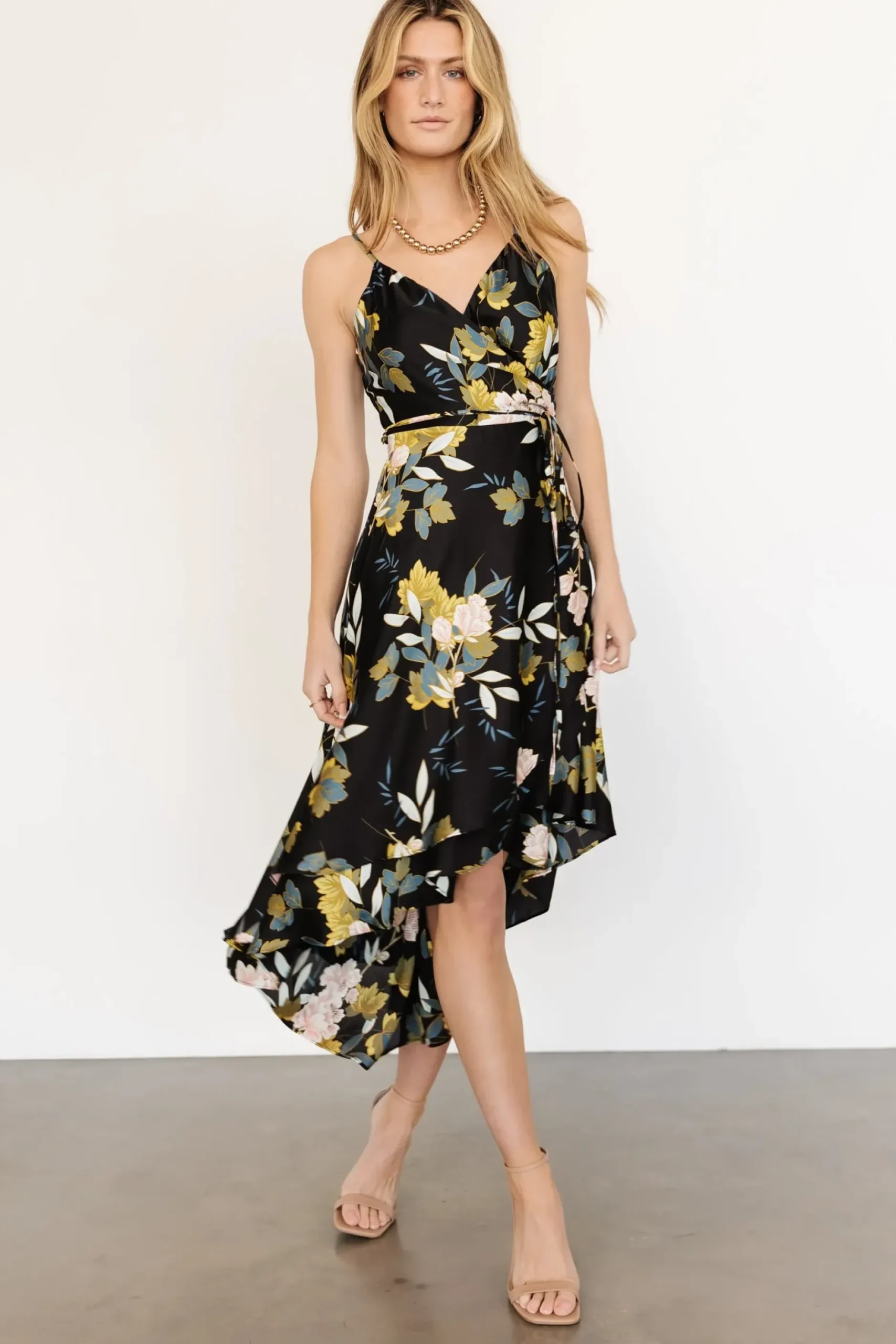 Baltic Born SALE|Steffi Tulip Wrap Dress | Midnight Floral