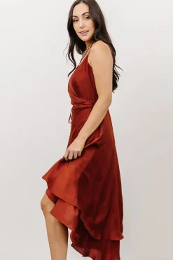 Baltic Born SALE|Steffi Tulip Wrap Dress | Rust