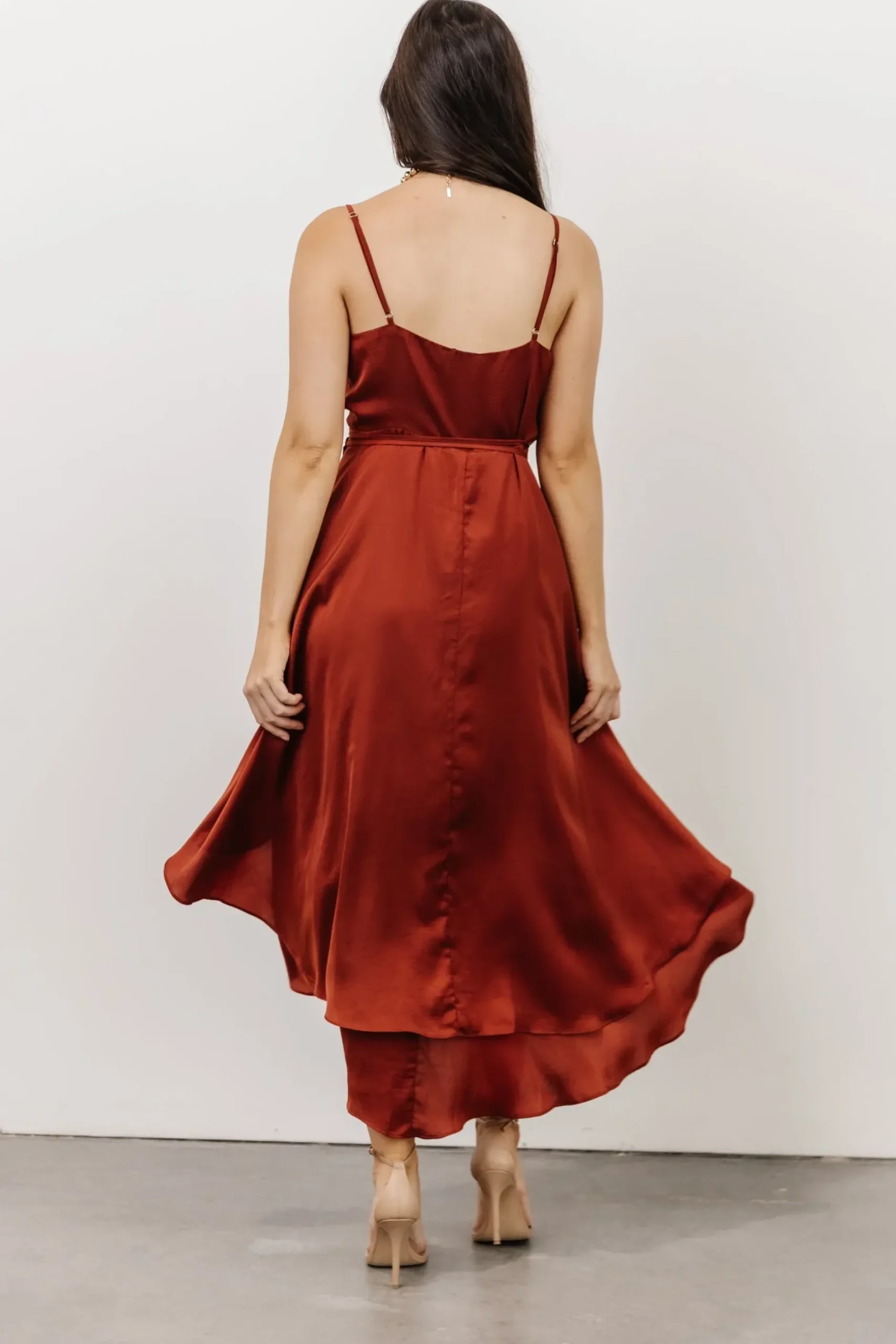 Baltic Born SALE|Steffi Tulip Wrap Dress | Rust