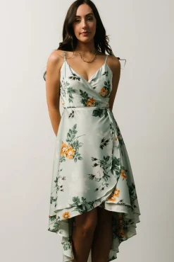 Baltic Born SALE|Steffi Tulip Wrap Dress | Light Sage Floral