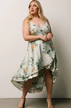 Baltic Born SALE|Steffi Tulip Wrap Dress | Light Sage Floral