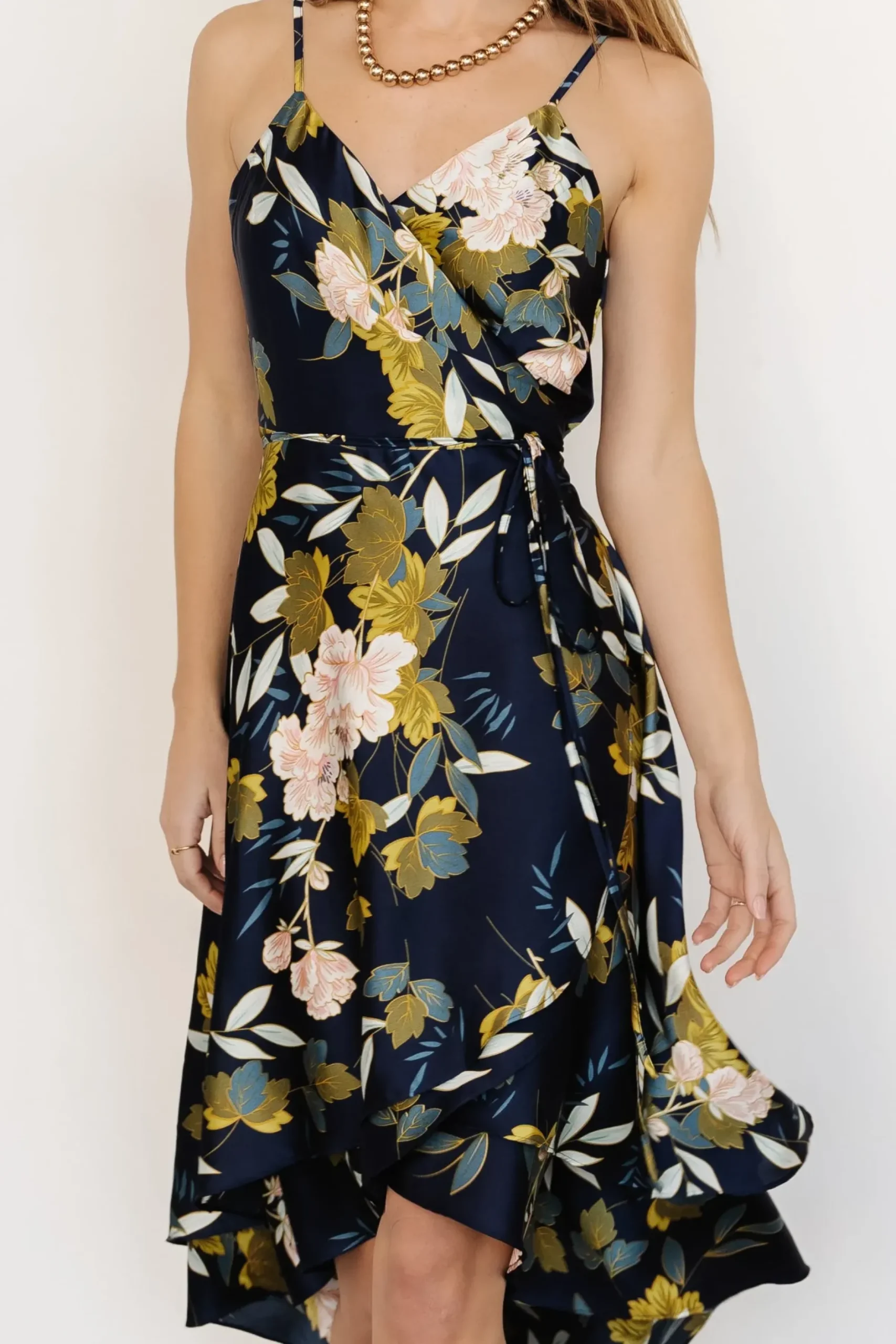 Baltic Born SALE|Steffi Tulip Wrap Dress | Navy Floral