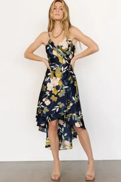 Baltic Born SALE|Steffi Tulip Wrap Dress | Navy Floral