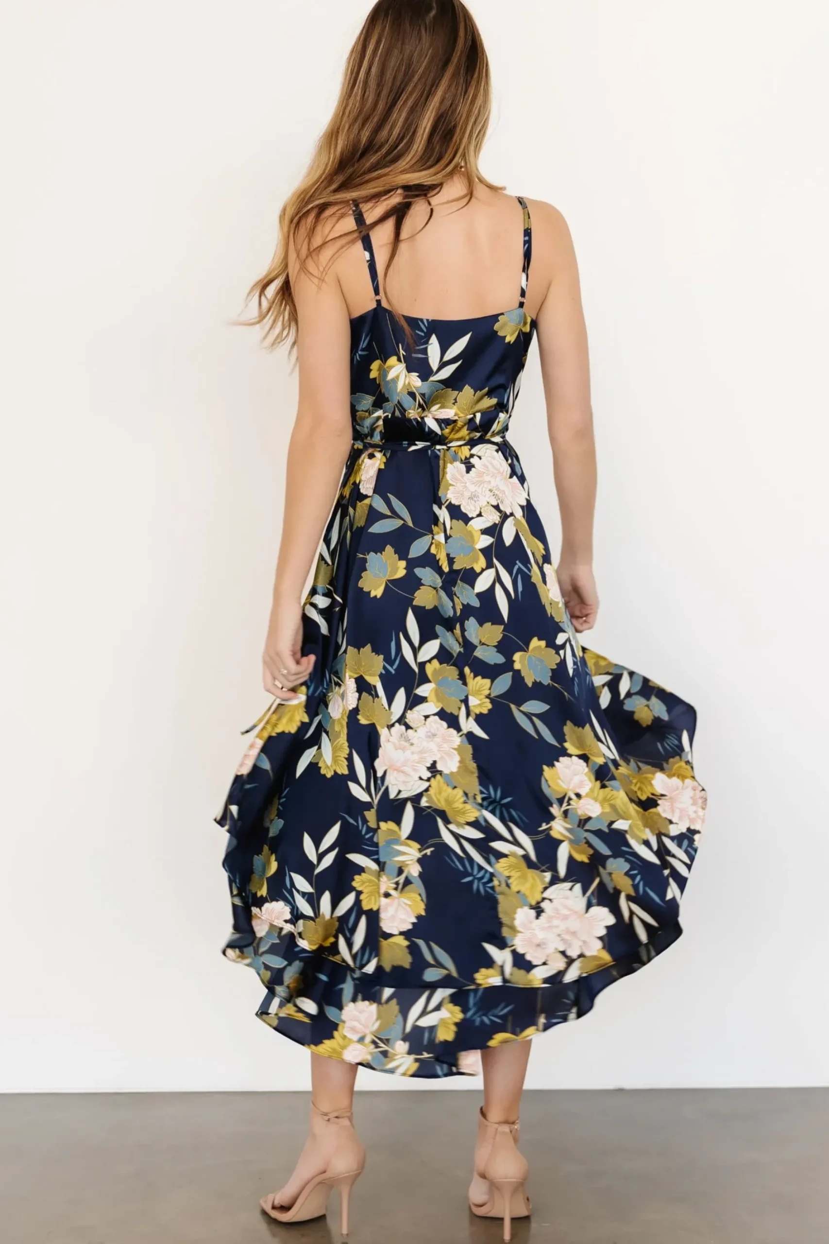 Baltic Born SALE|Steffi Tulip Wrap Dress | Navy Floral