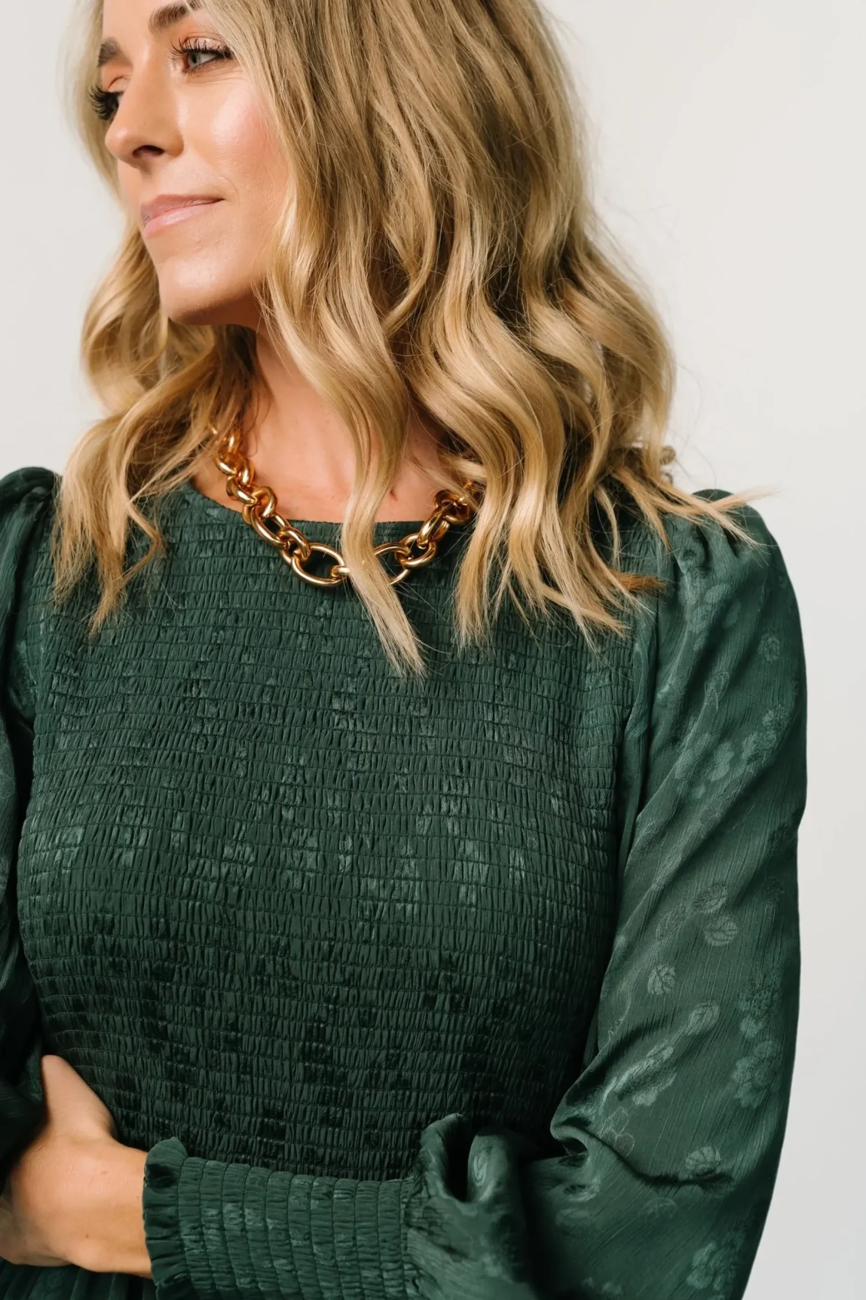Baltic Born WEDDING SUITE|wedding guest|Stockholm Smocked Dress | Dark Green