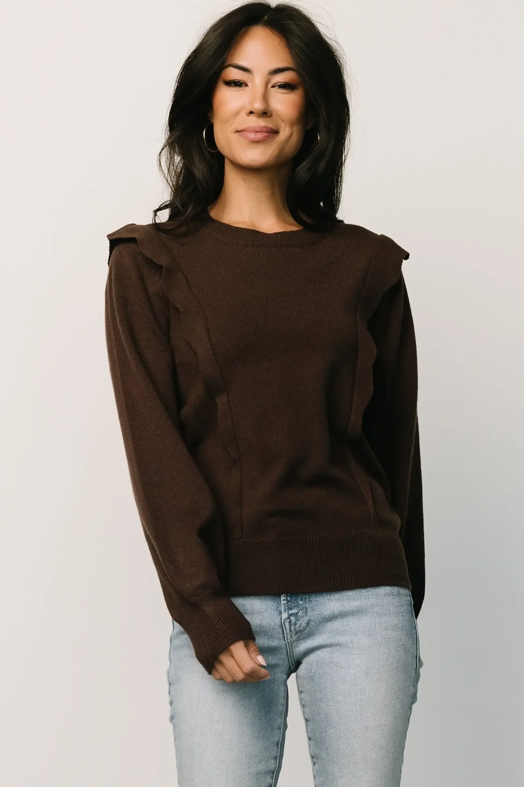 Baltic Born sweaters|Stowe Sweater | Chocolate