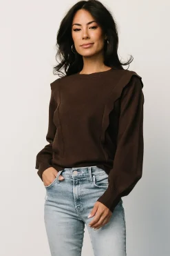 Baltic Born sweaters|Stowe Sweater | Chocolate