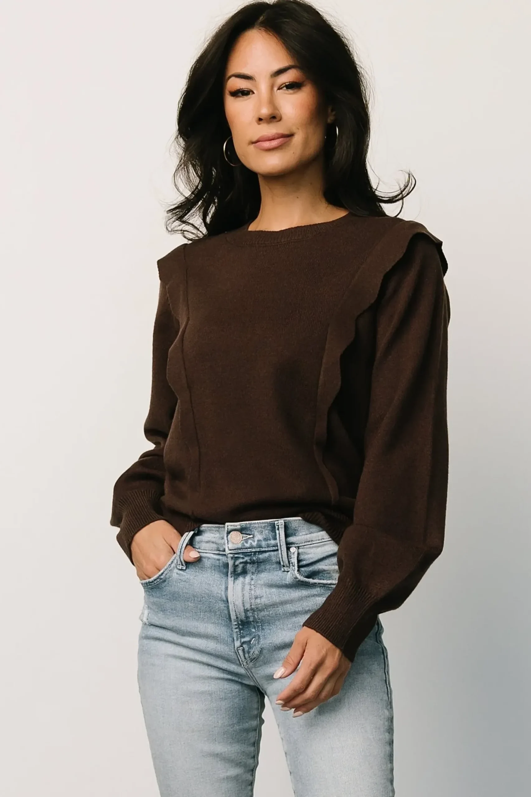 Baltic Born sweaters|Stowe Sweater | Chocolate