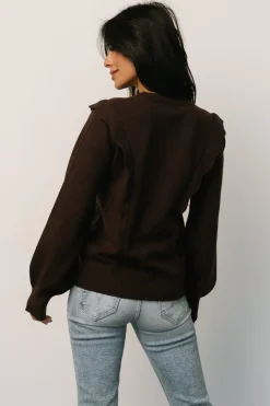Baltic Born sweaters|Stowe Sweater | Chocolate