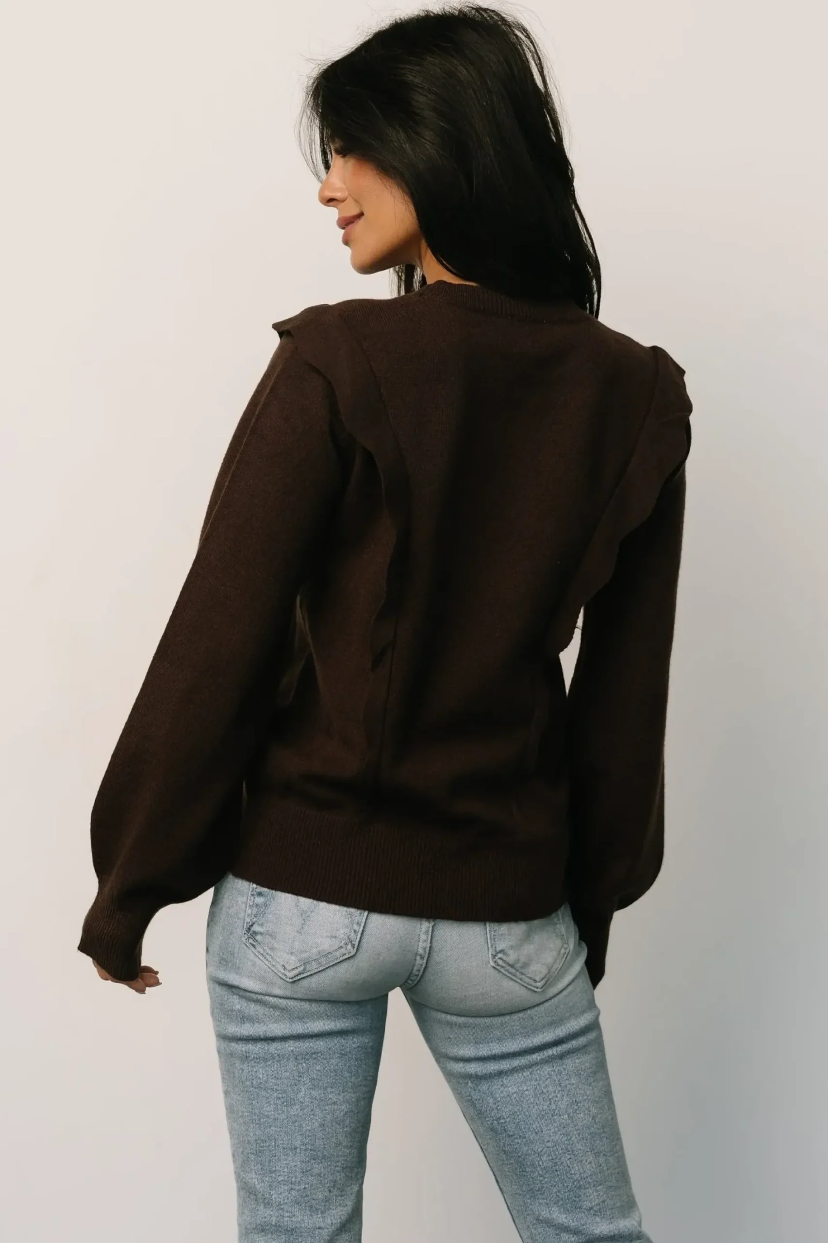 Baltic Born sweaters|Stowe Sweater | Chocolate