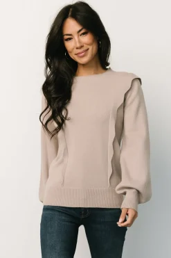 Baltic Born sweaters|Stowe Sweater | Latte