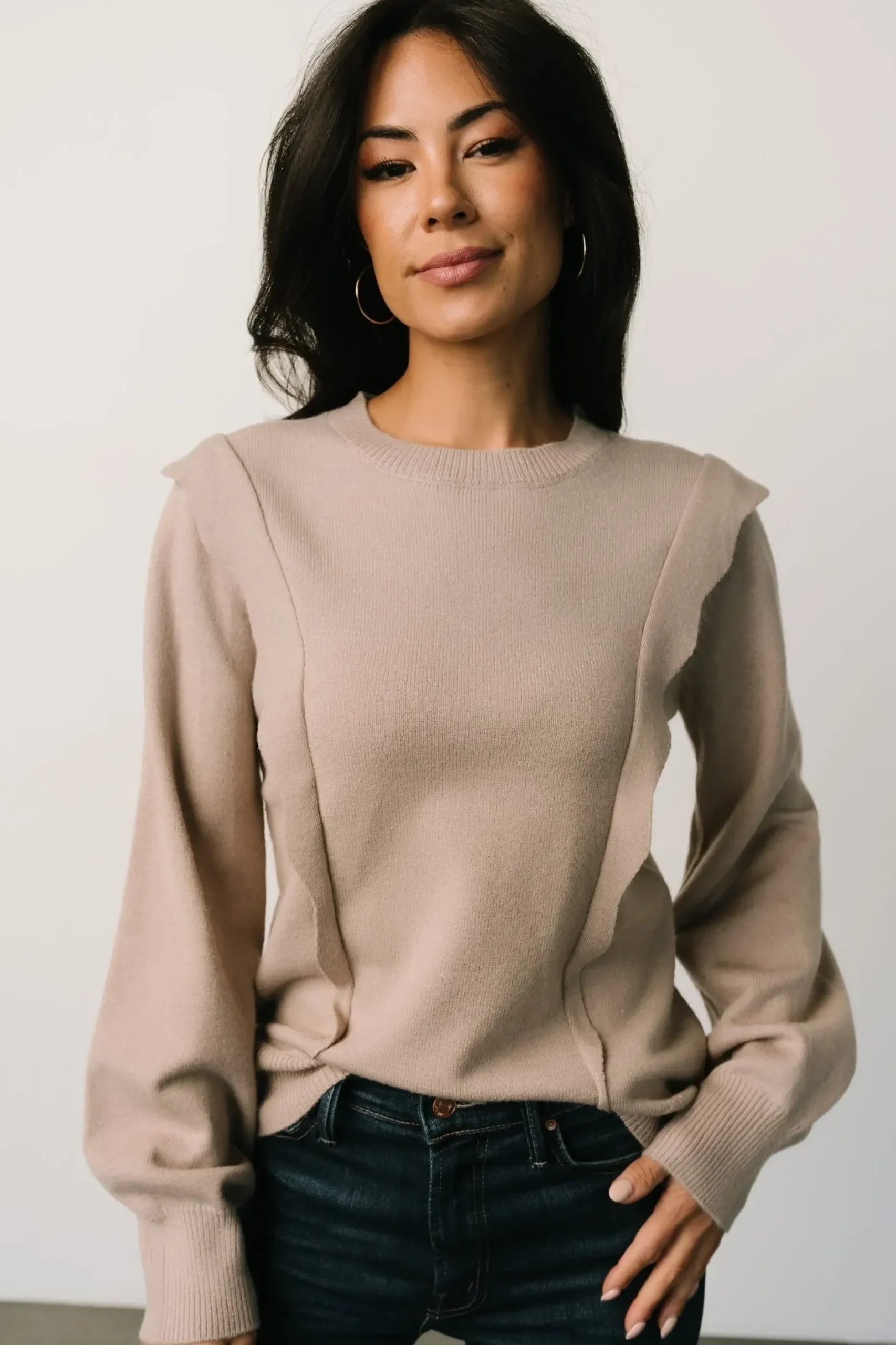 Baltic Born sweaters|Stowe Sweater | Latte