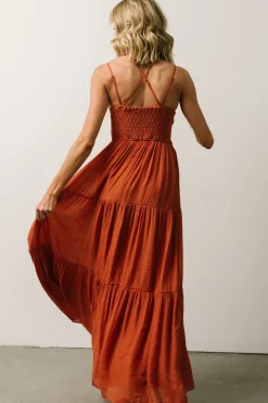 Baltic Born BEST SELLERS|WEDDING SUITE|Summerlin Lace Top Maxi Dress | Rust