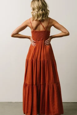 Baltic Born BEST SELLERS|WEDDING SUITE|Summerlin Lace Top Maxi Dress | Rust
