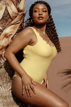 Baltic Born one piece|Sunshine Scalloped One Piece | Yellow