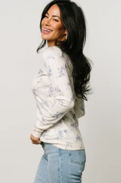 Baltic Born blouses + shirts|Suzanne Henley Top | Periwinkle Floral