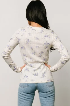 Baltic Born blouses + shirts|Suzanne Henley Top | Periwinkle Floral
