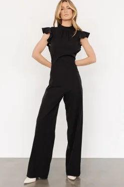 Baltic Born JUMPSUITS + ROMPERS|Tana Mock Neck Jumpsuit | Black