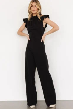 Baltic Born JUMPSUITS + ROMPERS|Tana Mock Neck Jumpsuit | Black