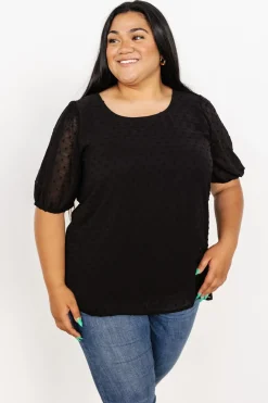 Baltic Born EXTENDED SIZING|TOPS|Tawnie Swiss Dot Top | Black